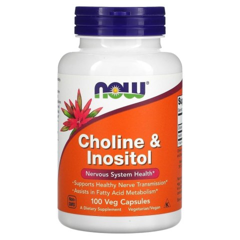 Now Foods Choline & Inositol suplement diety 100 kapsułek