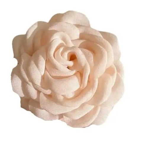Ozdobna spinka do włosów w kształcie róży Kremowa