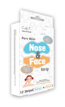 Pure White Nose & Face Strip 12 paski oczyszczające na twarz 12 sztuk