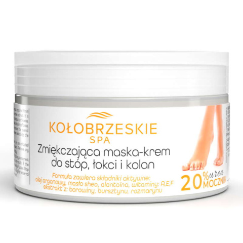 Kołobrzeskie SPA maska krem do stóp, łokci i kolan zmiękczająca, borowina+bursztyn 200 g