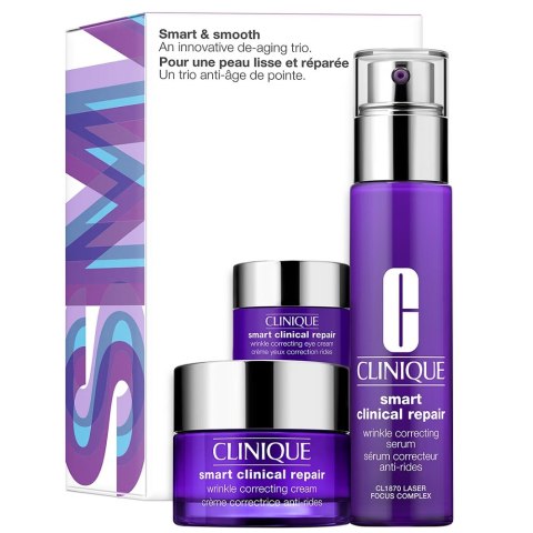 Clinique Smart & Smooth zestaw Smart Clinical Repair™ Wrinkle Correcting Serum 30ml + Smart Clinical Repair™ Wrinkle Correcting Cream 15m