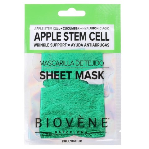 Biovene Apple Stem Cell Wrinkle-Support maska w płachcie z komórkami macierzystymi jabłek i kwasem hialuronowym 20ml