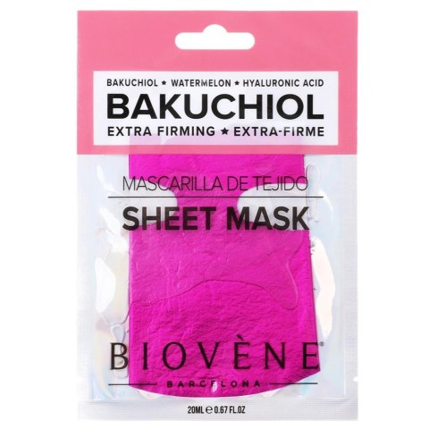 Biovene Bakuchiol Extra-Firming maska w płachcie z bakuchiolem i kwasem hialuronowym 20ml