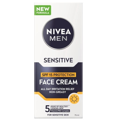 Nivea Men Sensitive ochronny krem do twarzy SPF15 75ml Nivea Men Sensitive ochronny krem do twarzy SPF15 75ml
