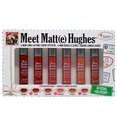 The Balm Meet Matt(e) Hughes Special Delivery zestaw mini pomadek w płynie 6x1.2ml