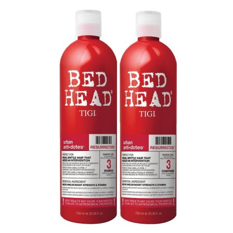 Tigi Rehab For Hear zestaw Bed Head Urban Antidotes Resurrection Shampoo szampon 750ml + Urban Bed Head Urban Antidotes Resurrection Tigi Rehab For Hear zestaw Bed Head Urban Antidotes Resurrection Shampoo szampon 750ml + Urban Bed Head Urban Antidotes Resurrection