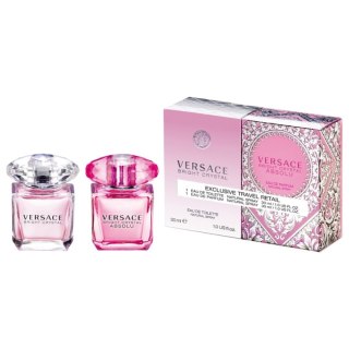 Versace Exclusive Travel Retail zestaw Bright Crystal woda toaletowa spray 30ml + Bright Crystal Absolu woda perfumowana spray 30ml