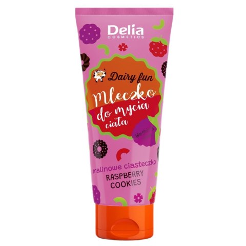 Delia Dairy Fun mleczko do mycia ciała Malinowe Ciasteczko 200ml