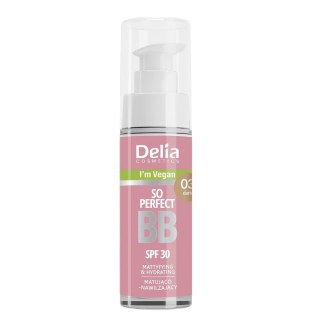 Delia So Perfect wegański krem BB z filtrem SPF30 03 Dark 30ml