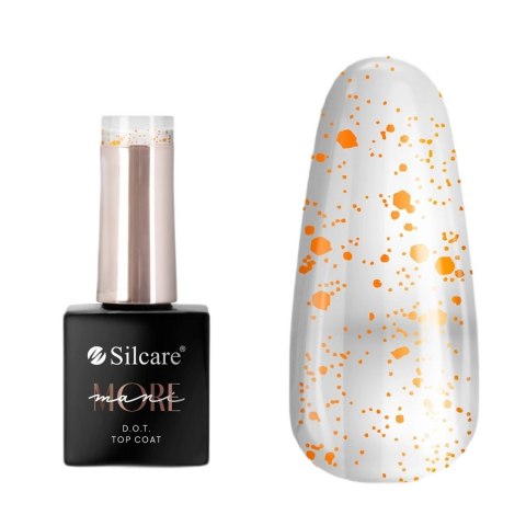 Silcare ManiMORE DOT top coat do paznokci Orange 10g