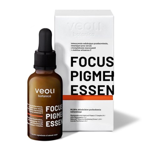 Veoli Botanica Focus Pigmentation Essence intensywnie redukujące przebarwienia i zwężające pory serum z kompleksem niacynamid + stabilna witami