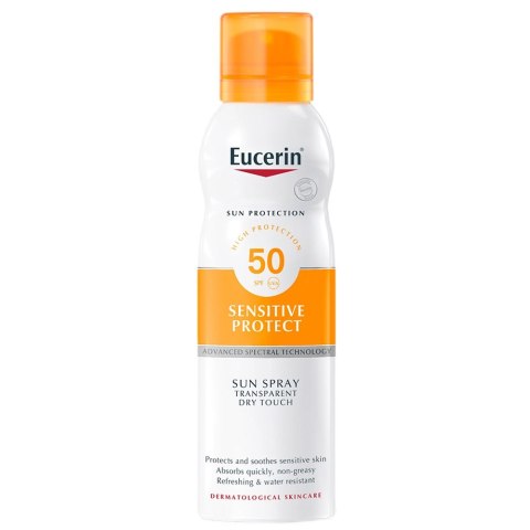 Eucerin Sensitive Protect SPF50 transparentna mgiełka do opalania 200ml