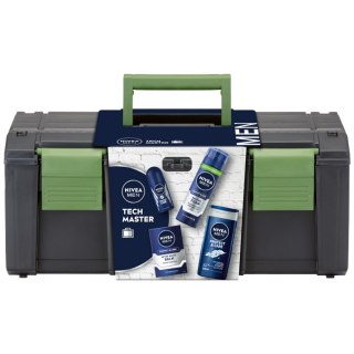 Nivea Men Tech Master zestaw antyperspirant roll-on 50ml + żel pod prysznic 3w1 250ml + pianka do golenia 200ml + balsam po goleniu 10