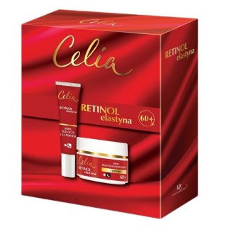 Celia Retinol Elastyna zestaw krem do twarzy 60+ 50ml + krem pod oczy i na powieki 15ml