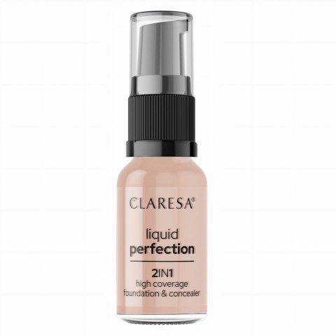 Claresa Liquid Perfection 2w1 korektor i podkład kryjący 104 Nude 18g Claresa Liquid Perfection 2w1 korektor i podkład kryjący 104 Nude 18g