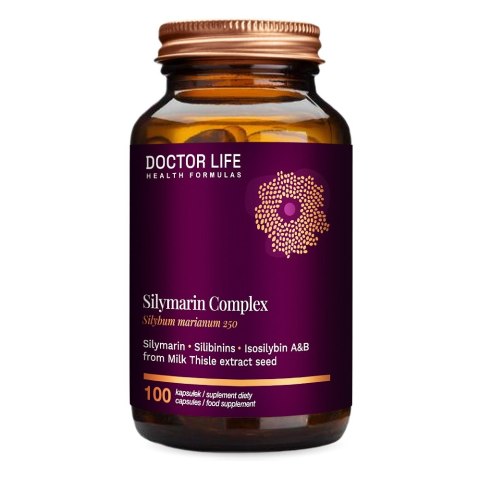 Doctor Life Silymarin Complex ekstrakt z nasion ostropestu plamistego 250mg suplement diety 100 kapsułek