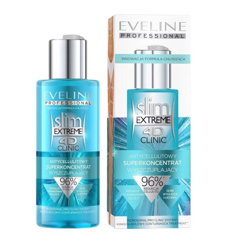 Eveline Cosmetics Slim Extreme 4D Clinic antycellulitowy superkoncentrat wyszczuplający 150ml Eveline Cosmetics Slim Extreme 4D Clinic antycellulitowy superkoncentrat wyszczuplający 150ml