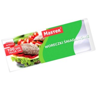 Master woreczki śniadaniowe HDPE 18x28cm 100 sztuk