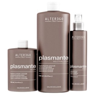 Alter Ego Plasmante Zestaw do Trwałej Ondulacji Włosów Płyn 300ml+Neutralizator 750ml+Spray 150ml