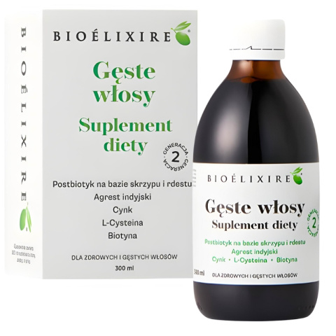 Bioelixire Gęste włosy Suplement diety przeciw wypadaniu włosów 300ml