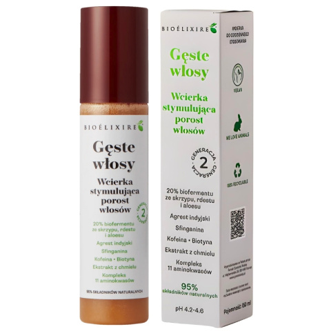 Bioelixire stymulujące serum wegańskie na gęste włosy 150ml