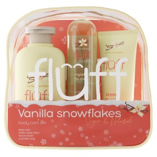 Fluff Vanilla Snowflakes zestaw balsam do ciała 200ml + mgiełka do ciała 80ml + krem do rąk 50ml