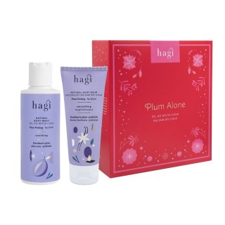 Hagi Plum Alone zestaw balsam do ciała 75ml + żel do mycia ciała 150ml