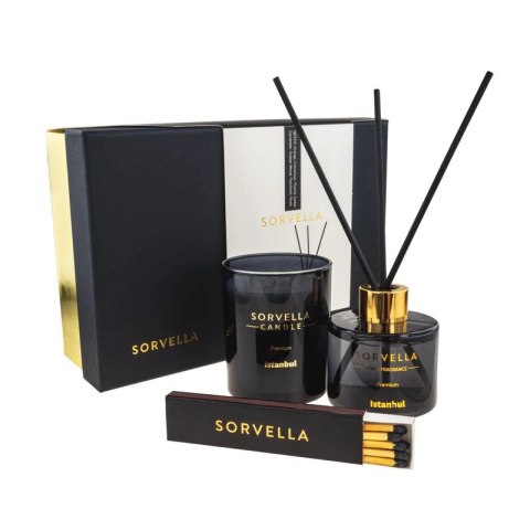 Sorvella Perfume Istanbul zestaw dyfuzor zapachowy 120ml + świeca zapachowa 170g + zapałki Sorvella Perfume Istanbul zestaw dyfuzor zapachowy 120ml + świeca zapachowa 170g + zapałki