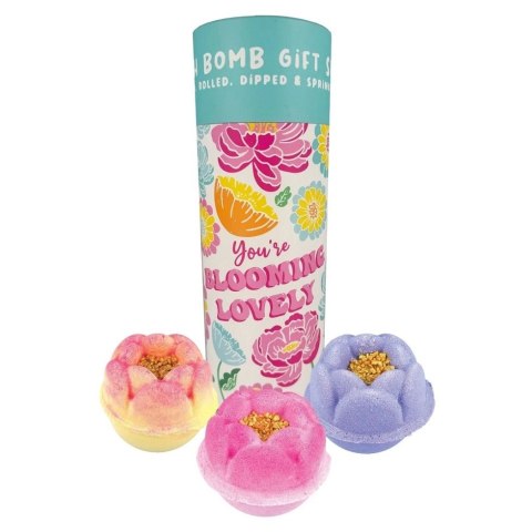 Bomb Cosmetics You're Blooming Lovely tuba upominkowa z kulami do kąpieli 3szt