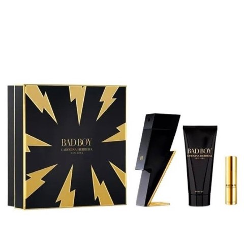 Carolina Herrera Bad Boy zestaw woda toaletowa spray 100ml + żel pod prysznic 100ml + miniatura wody toaletowej spray 10ml Carolina Herrera Bad Boy zestaw woda toaletowa spray 100ml + żel pod prysznic 100ml + miniatura wody toaletowej spray 10ml