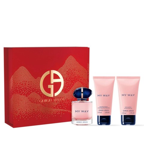 Giorgio Armani My Way zestaw woda perfumowana spray 50ml + żel pod prysznic 50ml + balsam do ciała 50ml