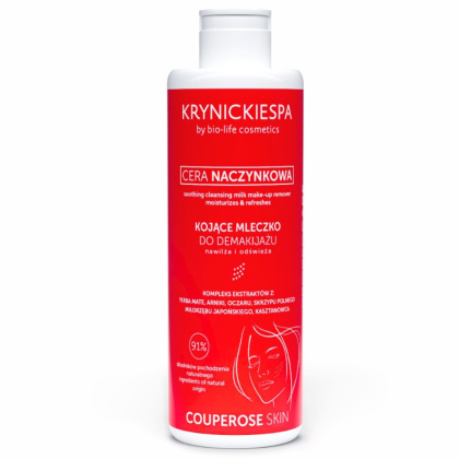 Krynickie Spa Kojące mleczko do demakijażu cera naczynkowa 200ml