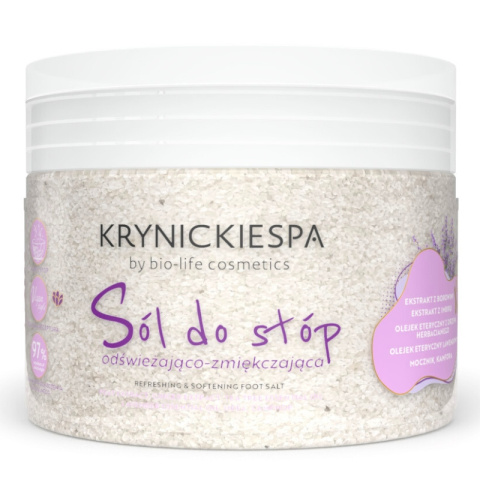 Krynickie SPA Sól do stóp odświeżająco-zmiękczająca lawendowa 500g