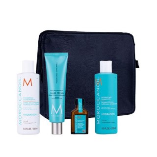 Moroccanoil Luminous Wonders Hydration zestaw szampon do włosów 250ml + odżywka do włosów 250ml + kuracja do włosów 25ml + krem do rąk 100ml