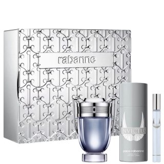 Paco Rabanne Invictus zestaw woda toaletowa spray 100ml + dezodorant spray 150ml + miniatura wody toaletowej spray 10ml