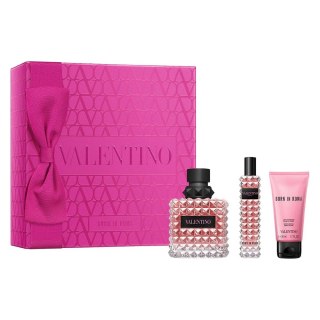 Valentino Donna Born In Roma zestaw woda perfumowana spray 100ml + woda perfumowana spray 15ml + balsam do ciała 50ml