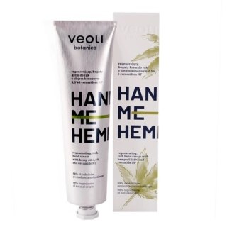 Veoli Botanica Hand Me Hemp regenerujący krem do rąk z olejem konopnym 2.5% i ceramidem NP 75ml