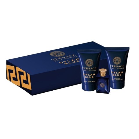 Versace Pour Homme Dylan Blue zestaw miniatura wody toaletowej 5ml + balsam po goleniu 25ml + żel pod prysznic 25ml