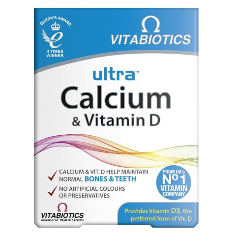 Vitabiotics Ultra Calcium & Vitamin D suplement diety 30 tabletek Vitabiotics Ultra Calcium & Vitamin D suplement diety 30 tabletek