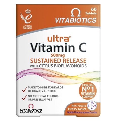 Vitabiotics Ultra Vitamin C 500mg suplement diety 60 tabletek