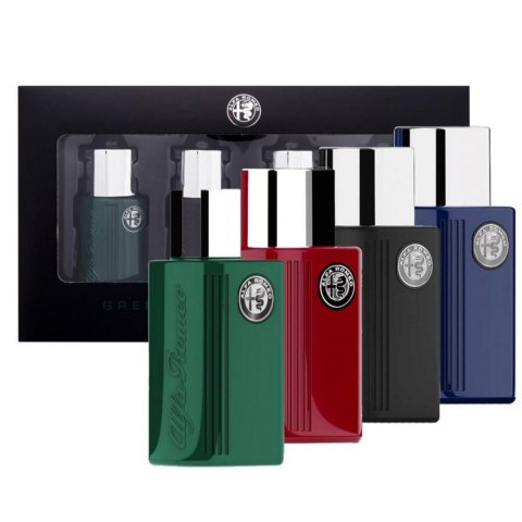 Alfa Romeo Mini Gift Set zestaw Green woda toaletowa 15ml + Black woda toaletowa 15ml + Blue woda toaletowa 15ml + Red woda toaletowa 15ml