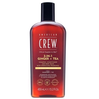 American Crew 3-in-1 Ginger + Tea szampon odżywka i żel do mycia ciała 450ml