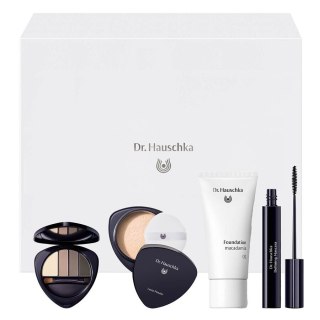 Dr. Hauschka Every Day Beauty zestaw paleta cieni do powiek i brwi 5.3g + podkład do twarzy 30ml + transparentny puder sypki 12g + tusz do rz