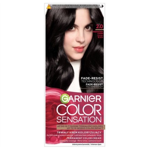 Garnier Color Sensation krem koloryzujący do włosów 2.0 Hebanowa Czerń