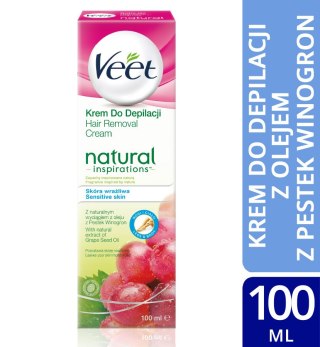 Veet Veet krem do depilacji ciała z olejem z pestek winogron 100ml