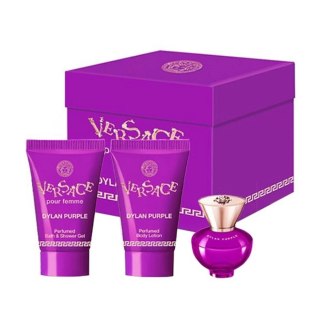 Versace Dylan Purple Pour Femme zestaw woda perfumowana 5ml + żel pod prysznic 25ml + balsam do ciała 25ml