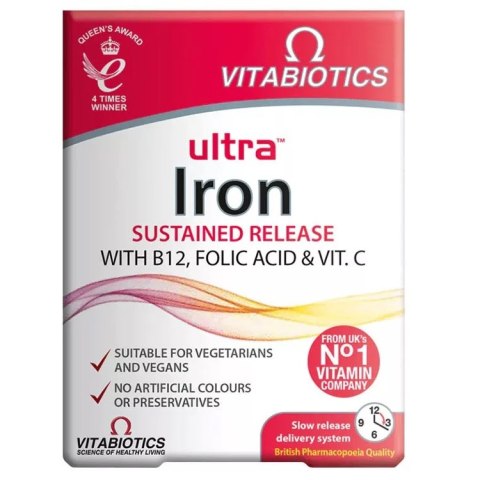 Vitabiotics Ultra Iron suplement diety z żelazem 30 tabletek