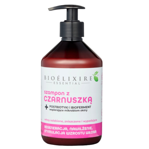 Bioelixire Czarnuszka Szampon + Maska regenerująca do włosów zniszczonych wypadających 2x500ml