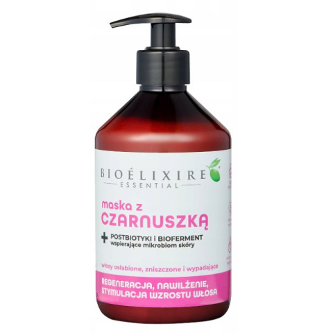 Bioelixire Czarnuszka Szampon + Maska regenerująca do włosów zniszczonych wypadających 2x500ml