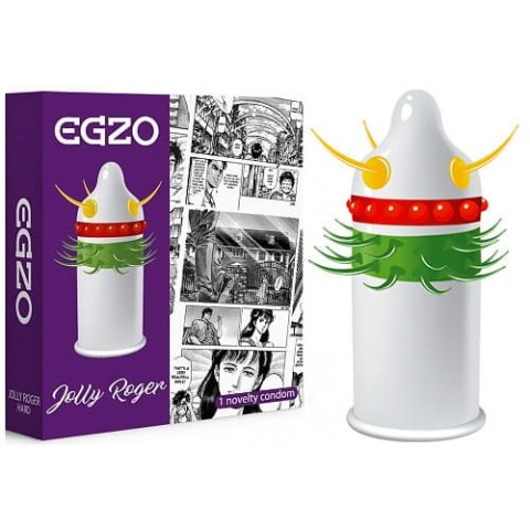 EGZO Jolly Roger prezerwatywa z pieszczącymi kolcami i wypustkami Medium 1szt. EGZO Jolly Roger prezerwatywa z pieszczącymi kolcami i wypustkami Medium 1szt.